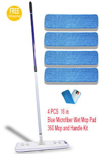 MICROFIBER MOP with 4 PADS